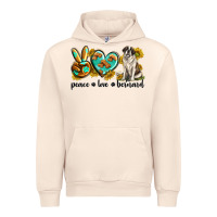 Sandshell peace love st. bernard Urban Hoodie - texasbilliewilder