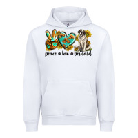 White peace love st. bernard Urban Hoodie - texasbilliewilder
