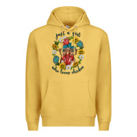 Antique Gold just a girl who loves chicken with sunflowers and gemstone Premium Hoodie - texasbilliewilder