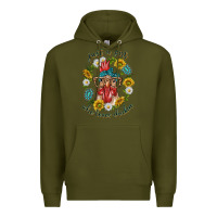 Army Green just a girl who loves chicken with sunflowers and gemstone Premium Hoodie - texasbilliewilder