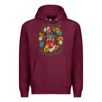 Burgundy just a girl who loves chicken with sunflowers and gemstone Premium Hoodie - texasbilliewilder