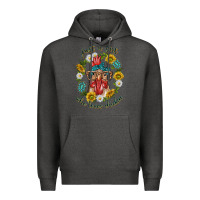 Charcoal Heather just a girl who loves chicken with sunflowers and gemstone Premium Hoodie - texasbilliewilder