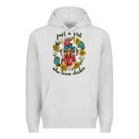 Just A Girl Who Loves Chicken With Sunflowers And Gemstone Premium Hoodie | Teevron