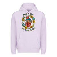 Lilac just a girl who loves chicken with sunflowers and gemstone Premium Hoodie - texasbilliewilder