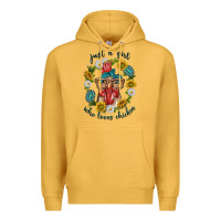 Mustard just a girl who loves chicken with sunflowers and gemstone Premium Hoodie - texasbilliewilder