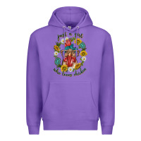 Purple just a girl who loves chicken with sunflowers and gemstone Premium Hoodie - texasbilliewilder