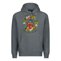 Rock just a girl who loves chicken with sunflowers and gemstone Premium Hoodie - texasbilliewilder