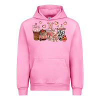Fuchsia Pink pigs coffee cups Urban Hoodie - texasbilliewilder