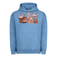 Pigment Pebble Blue pigs coffee cups Urban Hoodie - texasbilliewilder