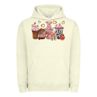 Pigment Pistachio pigs coffee cups Urban Hoodie - texasbilliewilder