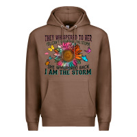 Chestnut they whispered to her you can't withstand the stor Premium Hoodie - Zillion Design Studio