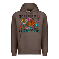 Coffee they whispered to her you can't withstand the stor Premium Hoodie - Zillion Design Studio