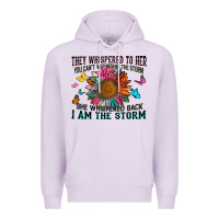 Lilac they whispered to her you can't withstand the stor Premium Hoodie - Zillion Design Studio