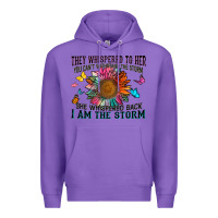 Purple they whispered to her you can't withstand the stor Premium Hoodie - Zillion Design Studio