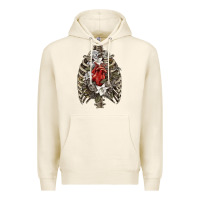 Tofu Skeleton Rib Cage Heart Premium Hoodie - RanaPortraitStore