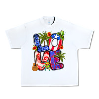 White puerto rico love Urban Heavy Tee - Artiststas