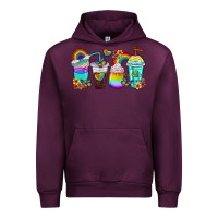 Mauve Wine rainbow coffee cups Urban Hoodie - texasbilliewilder