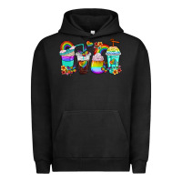 Pigment Black rainbow coffee cups Urban Hoodie - texasbilliewilder