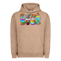Pigment Burro rainbow coffee cups Urban Hoodie - texasbilliewilder