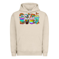 Pigment French Oak rainbow coffee cups Urban Hoodie - texasbilliewilder