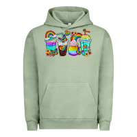 Rainbow Coffee Cups Urban Hoodie | Teevron