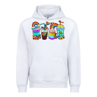 White rainbow coffee cups Urban Hoodie - texasbilliewilder