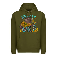 Army Green keep it wild tbw Premium Hoodie - texasbilliewilder