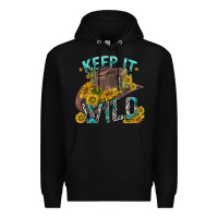 Black keep it wild tbw Premium Hoodie - texasbilliewilder