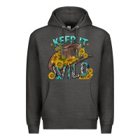 Charcoal Heather keep it wild tbw Premium Hoodie - texasbilliewilder
