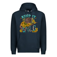 Navy keep it wild tbw Premium Hoodie - texasbilliewilder