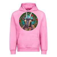 Fuchsia Pink Dark Goat Christmas Urban Hoodie - RanaPortraitStore