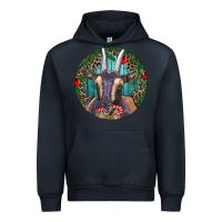 Navy Dark Goat Christmas Urban Hoodie - RanaPortraitStore
