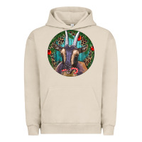 Pigment French Oak Dark Goat Christmas Urban Hoodie - RanaPortraitStore