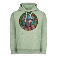 Pigment Oil Green Dark Goat Christmas Urban Hoodie - RanaPortraitStore