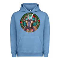 Pigment Pebble Blue Dark Goat Christmas Urban Hoodie - RanaPortraitStore