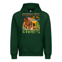 Forest Green raising hell with the hippies and the cowboys Urban Hoodie - texasbilliewilder
