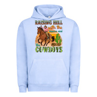 Pigment Grape Ice raising hell with the hippies and the cowboys Urban Hoodie - texasbilliewilder
