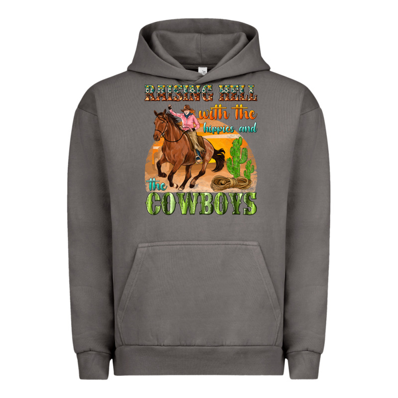 Raising Hell With The Hippies And The Cowboys Urban Hoodie by texasbilliewilder | Teevron