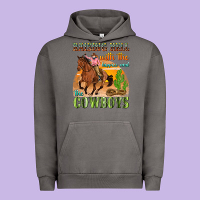 Urban Hoodie raising hell with the hippies and the cowboys