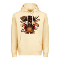 Pina Colada baseball afro messy bun Premium Hoodie - texasbilliewilder