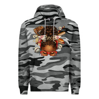 Slate Camo baseball afro messy bun Premium Hoodie - texasbilliewilder