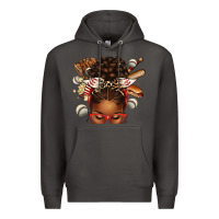 Smoke baseball afro messy bun Premium Hoodie - texasbilliewilder