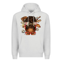 Dove Grey baseball afro messy bun Premium Hoodie - texasbilliewilder