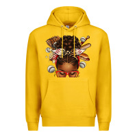 Lemon baseball afro messy bun Premium Hoodie - texasbilliewilder