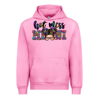 Fuchsia Pink mess mini messy bun Urban Hoodie - Zillion Design Studio