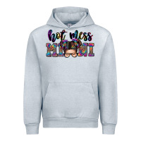 Heather Grey mess mini messy bun Urban Hoodie - Zillion Design Studio