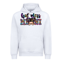 White mess mini messy bun Urban Hoodie - Zillion Design Studio
