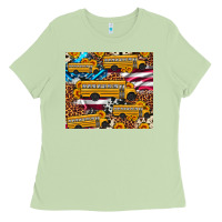 Matcha school bus American flag sunflower cowhide leopard Ladies Tee - Artiststas