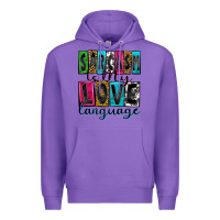 Purple sarcasm is my love language Premium Hoodie - Zillion Design Studio