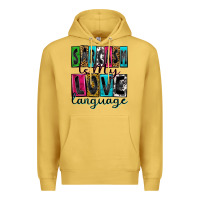 Antique Gold sarcasm is my love language Premium Hoodie - Zillion Design Studio